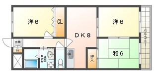 シャトー東寝屋川の物件間取画像